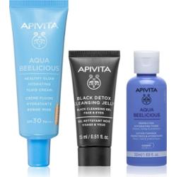 Apivita Aqua Beelicious Hydrating & Natural Coverage Routine Set zestaw do pielęgnacji skóry twarzy o działaniu nawilżającym