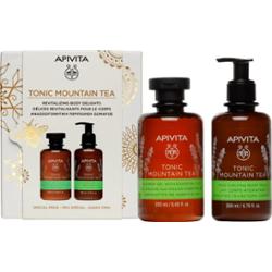 Apivita Tonic Mountain Tea Shower Gel & Body Milk Set zestaw upominkowy do rozjaśnienia i nawilżenia