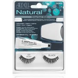 Ardell Natural rzęsy do naklejania z klejem 101 Demi Black 4 szt.