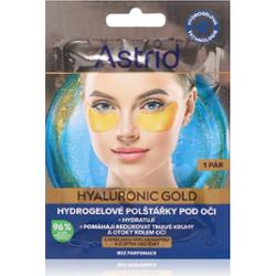 Astrid Hyaluronic Gold maska na oczy przeciw zmarszczkom, opuchnięciom i cieniom pod oczami 2 szt.
