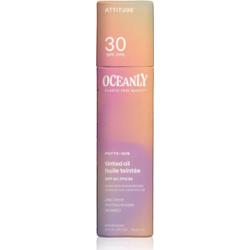 Attitude Oceanly Plastic Free Beauty olejek odżywczy do ujednolicenia kolorytu skóry SPF 30 30 g