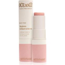 Attitude Oceanly Plastic Free Makeup błyszczyk do ust o działaniu nawilżającym odcień Silky Pink 3.4 g