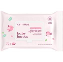 Attitude Baby Leaves Water Wipes chusteczki nawilżane nieperfumowany 72 szt.