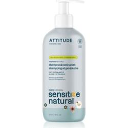 Attitude Sensitive Natural Baby Oatmeal szampon i żel do mycia 2w1 do skóry wrażliwej dla dzieci 473 ml