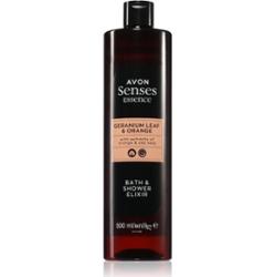 Avon Senses Essence Geranium Leaf & Orange dodatek do kąpieli 500 ml