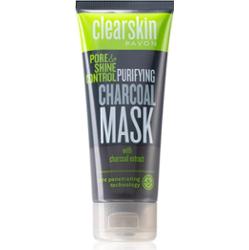 Avon Clearskin Pore & Shine Control oczyszczająca maseczka z węglem aktywnym 75 ml