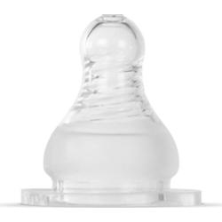 Baboo Liquid Silicone Teat Fast Flow smoczek do butelki Narrow Neck 6m+ 2 szt.