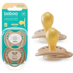 Baboo Soothers Round Latex with Case smoczek Au Naturale 0-6 m 2 szt.