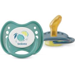Baboo Soothers Orthodontic Latex with Case smoczek Lagoon Fiesta 6-12 m 2 szt.