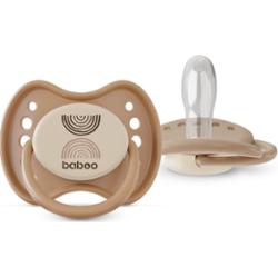 Baboo Soothers Silicone Symmetrical with Case smoczek Au Naturale 0-6 m 2 szt.