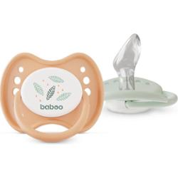 Baboo Soothers Silicone Orthodontic with Case smoczek Peachy Keen 0-6 m 2 szt.