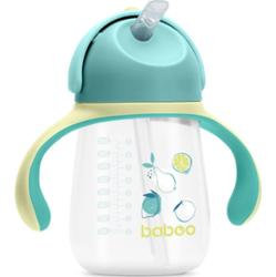 Baboo Cup with Silicone Straw kubek ze słomką Lagoon Fiesta 9m+ 260 ml
