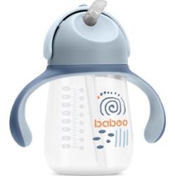Baboo Cup with Silicone Straw kubek ze słomką Blue Haze 9m+ 260 ml