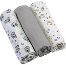 BabyOno Diaper Super Soft pieluchy wielorazowe Grey 70 × 70 cm 3 szt.