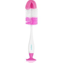 BabyOno Take Care Brush for Bottles and Teats szczotka do czyszczenia 2 w 1 Pink 1 szt.
