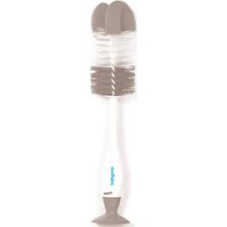 BabyOno Take Care Brush for Bottles and Teats szczotka do czyszczenia 2 w 1 Grey 1 szt.