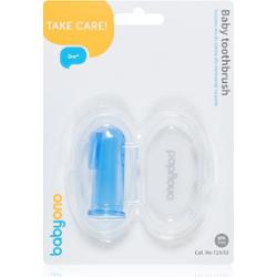 BabyOno Take Care First Toothbrush szczoteczka do zębów na palec z futerałem Blue 1 szt.