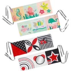 BabyOno Reversible Sensory Cloth Book 0m+ książeczka kontrastowa edukacyjna Under the Sea 1 szt.