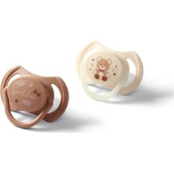 BabyOno Take Care Symmetrical Silicone Soothers smoczek Day & Night 0-6m 2 szt.