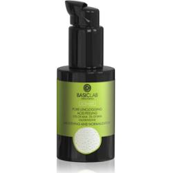 BASICLAB - Peeling kwasowy odblokowujący pory z 15% aha, 2% bha, 30ml