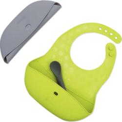 BBLÜV Pöket śliniak z łyżeczką Grey/Lime 2 szt.