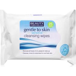 Beauty Formulas Sensitive nawilżane chusteczki oczyszczające dla cery wrażliwej 25 szt.