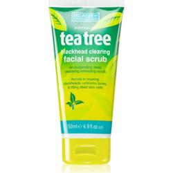 Beauty Formulas Tea Tree oczyszczający peeling do twarzy do skóry problemowej 150 ml