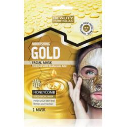 Beauty Formulas Gold maska odżywcza w płacie z kwasem hialuronowym 1 szt.