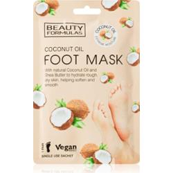 Beauty Formulas Coconut Oil maseczka nawilżająco-odżywcza do nóg 1 szt.