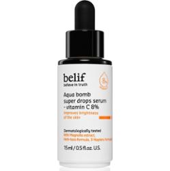 belif Aqua Bomb Super Drops Serum Vitamin C 8% serum rozjaśniające z witaminą C o działaniu przeciwzmarszczkowym 15 ml
