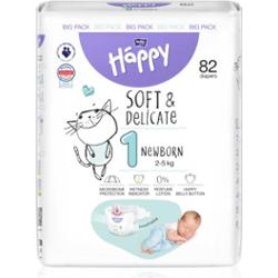 BELLA Baby Happy Soft&Delicate pieluchy jednorazowe Newborn 2-5 kg 82 szt.