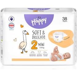 BELLA Baby Happy Soft&Delicate pieluchy jednorazowe Mini 3-6 kg 38 szt.