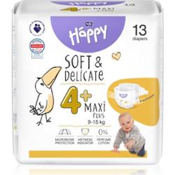 BELLA Baby Happy Soft&Delicate pieluchy jednorazowe Maxi Plus 9-15 kg 13 szt.