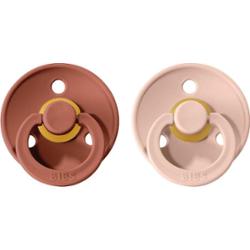 BIBS Colour Natural Rubber Size 1: 0+ months smoczek Woodchuck / Blush 2 szt.