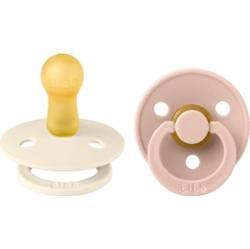 BIBS Colour Tie Dye Size 2: 6+ months smoczek Ivory / Blush 2 szt.