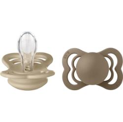 BIBS Supreme Silicone Size 1: 0+ months smoczek Vanilla / Dark Oak 2 szt.