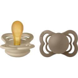 BIBS Supreme Natural Rubber Size 1: 0+ months smoczek Vanilla / Dark Oak 2 szt.