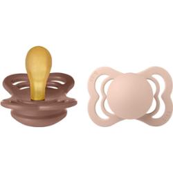 BIBS Supreme Natural Rubber Size 1: 0+ months smoczek Woodchuck / Blush 2 szt.