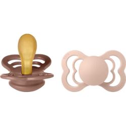 BIBS Supreme Natural Rubber Size 2: 6+ months smoczek Woodchuck / Blush 2 szt.