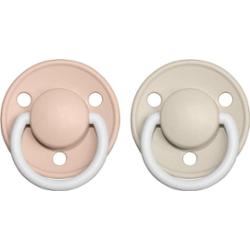 BIBS De Lux Natural Rubber Night Size 1: 0+ months smoczek Blush / Vanilla 2 szt.