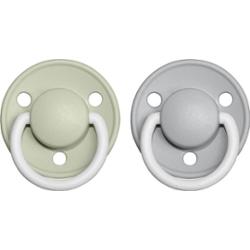 BIBS De Lux Natural Rubber Night Size 1: 0+ months smoczek Sage / Cloud 2 szt.
