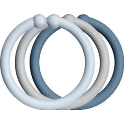 BIBS Loops kółka do zawieszania Baby Blue / Cloud / Petrol 12 szt.