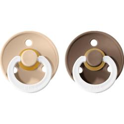 BIBS Colour Natural Rubber Size 1: 0+ months smoczek Vanilla Night / Dark Night 2 szt.