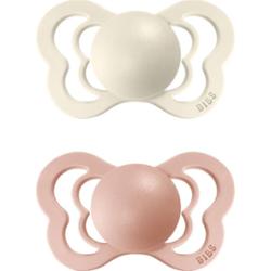 BIBS Couture Natural Rubber Size 2: 6+ months smoczek Ivory / Blush 2 szt.