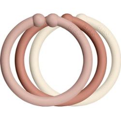 BIBS Loops kółka do zawieszania Blush / Woodchuck / Ivory 12 szt.