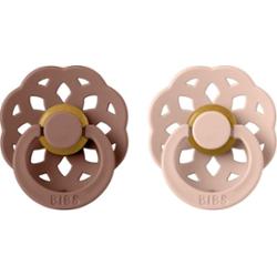 BIBS Boheme Natural Rubber Size 1: 0+ months smoczek Woodchuck / Blush 2 szt.