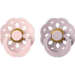 BIBS Boheme Natural Rubber Size 2: 6+ months smoczek Blossom / Dusky Lilac 2 szt.