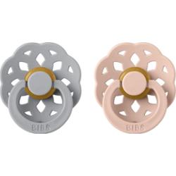 BIBS Boheme Natural Rubber Size 1: 0+ months smoczek Cloud / Blush 2 szt.