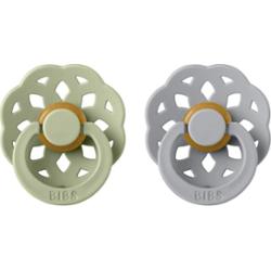 BIBS Boheme Natural Rubber Size 2: 6+ months smoczek Sage / Cloud 2 szt.