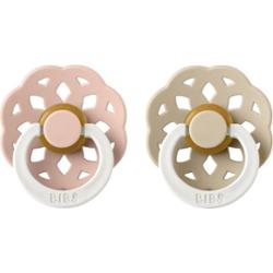 BIBS Boheme Natural Rubber Night Size 1: 0+ months smoczek Blush / Vanila 2 szt.